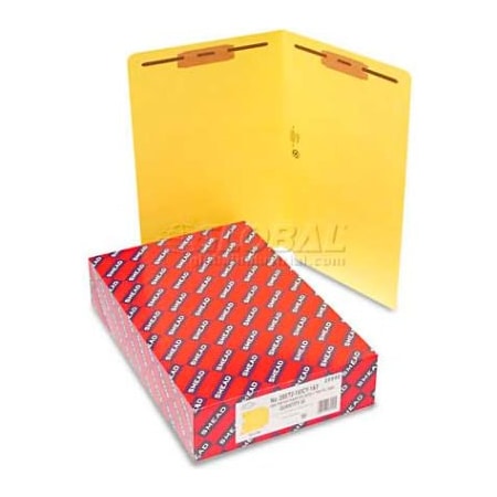 Smead Smead Two-Inch Capacity Fastener Folders, Straight Tab, Legal, Yellow, 50/Box 28940